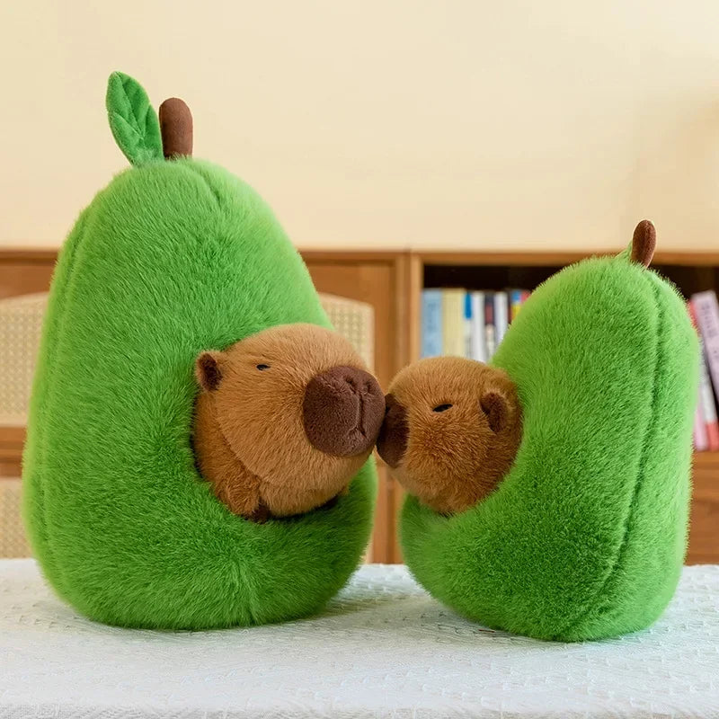 HOTSALE 35Cm Hut Plush Capibala Doll Soft Animal Avocado Mouse Plush Toys Avocado Doll Children'S Gift Capybara Pillow @@@