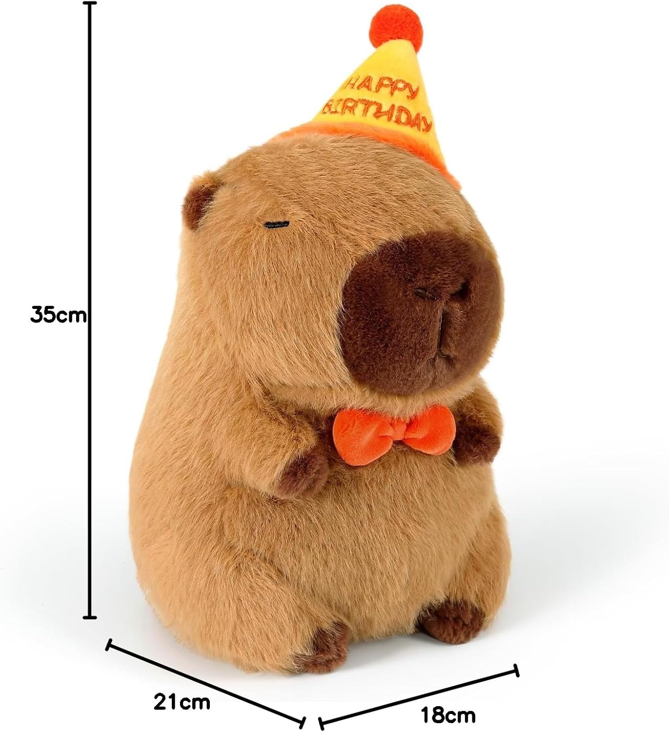 - Peluche Capybara Kawaii, Cuscino in Peluche, Giocattolo, Regalo per Bambini Ragazze Di 3+ Anni (Compleanno, 35 Cm)