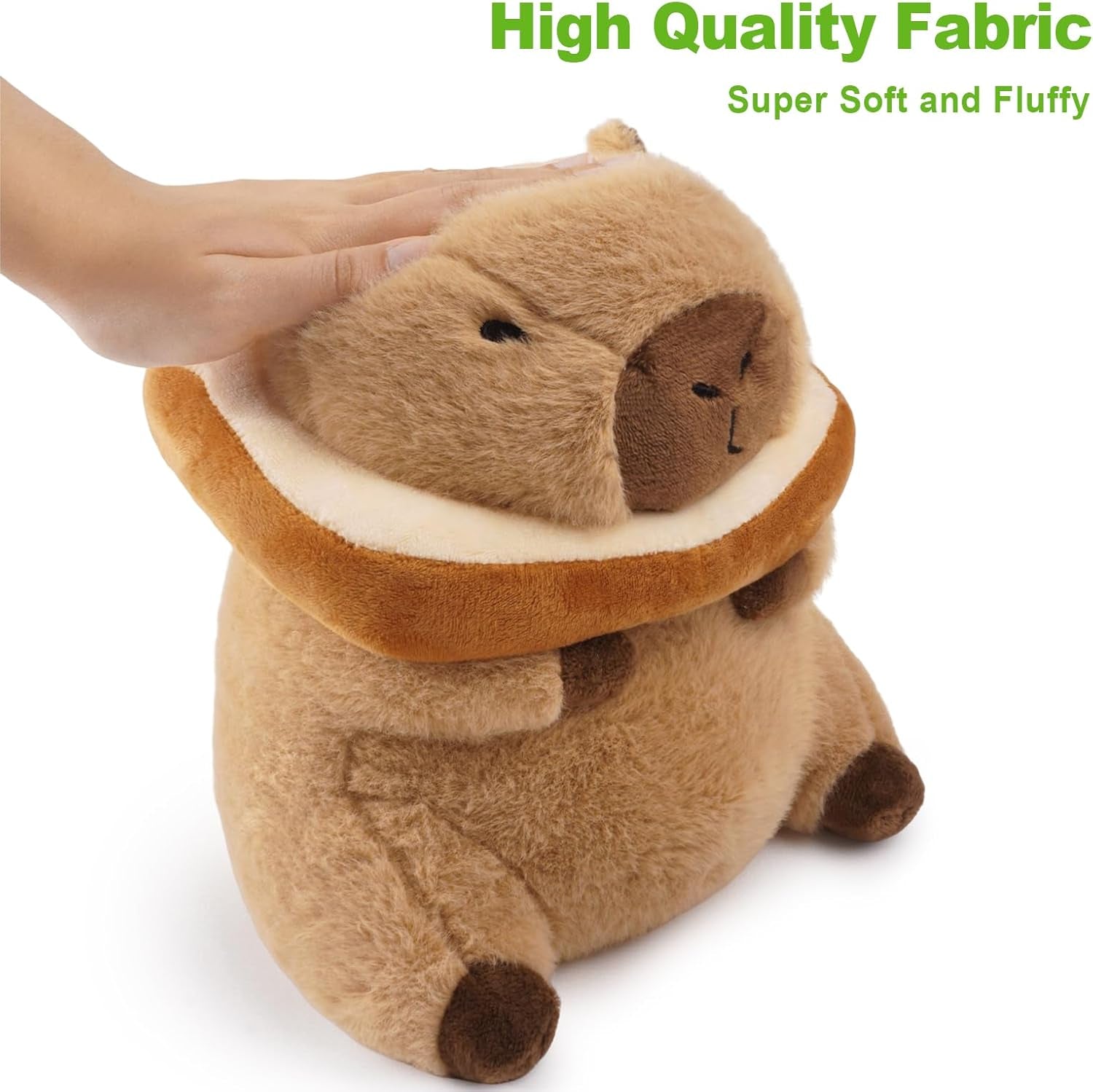 Peluche Capybara, Peluche Kawaii Capybara, Cuscino in Peluche, Regalo per Bambini E Bambine, 3 Anni (Pane, 35 Cm)