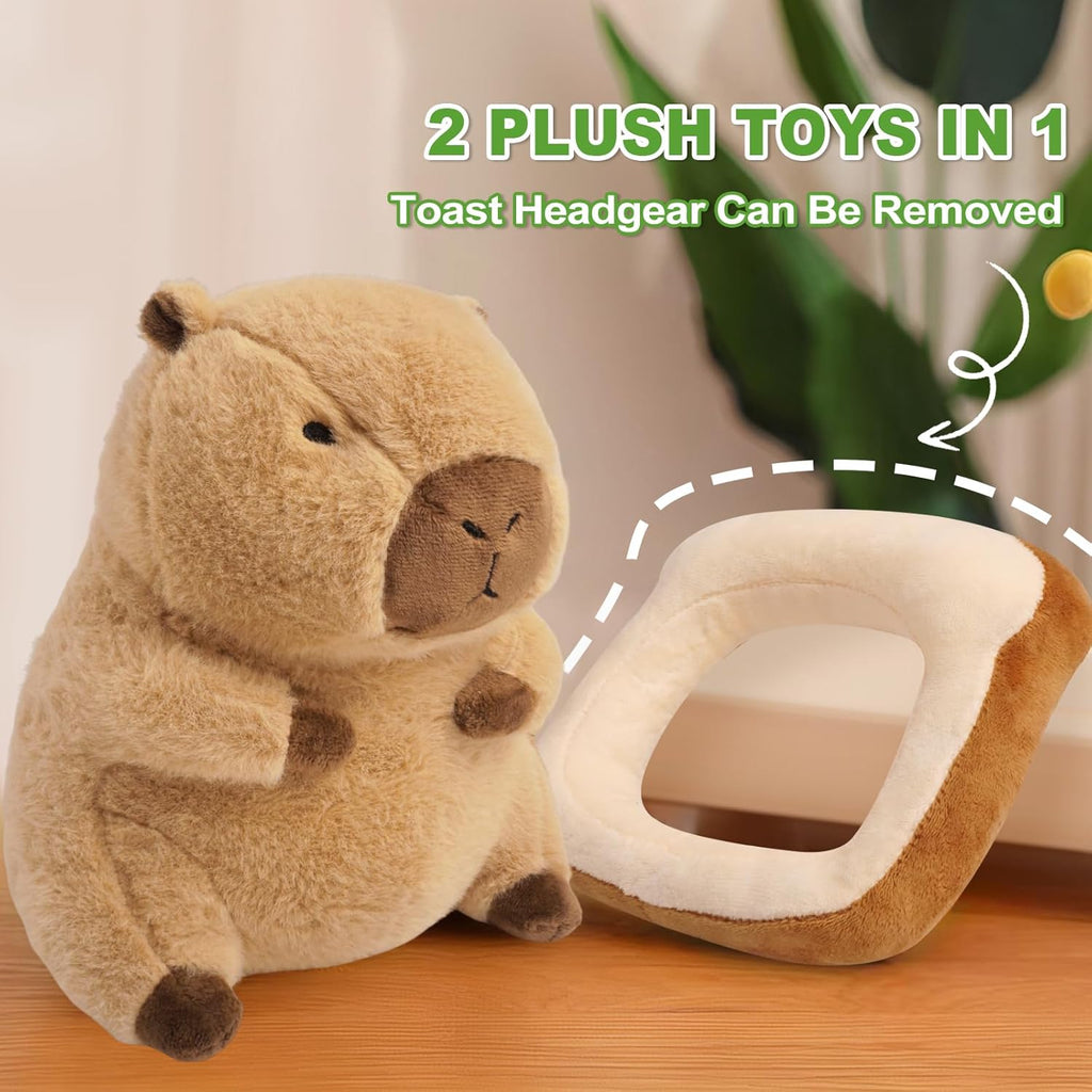 Peluche Capybara, Peluche Kawaii Capybara, Cuscino in Peluche, Regalo per Bambini E Bambine, 3 Anni (Pane, 35 Cm)