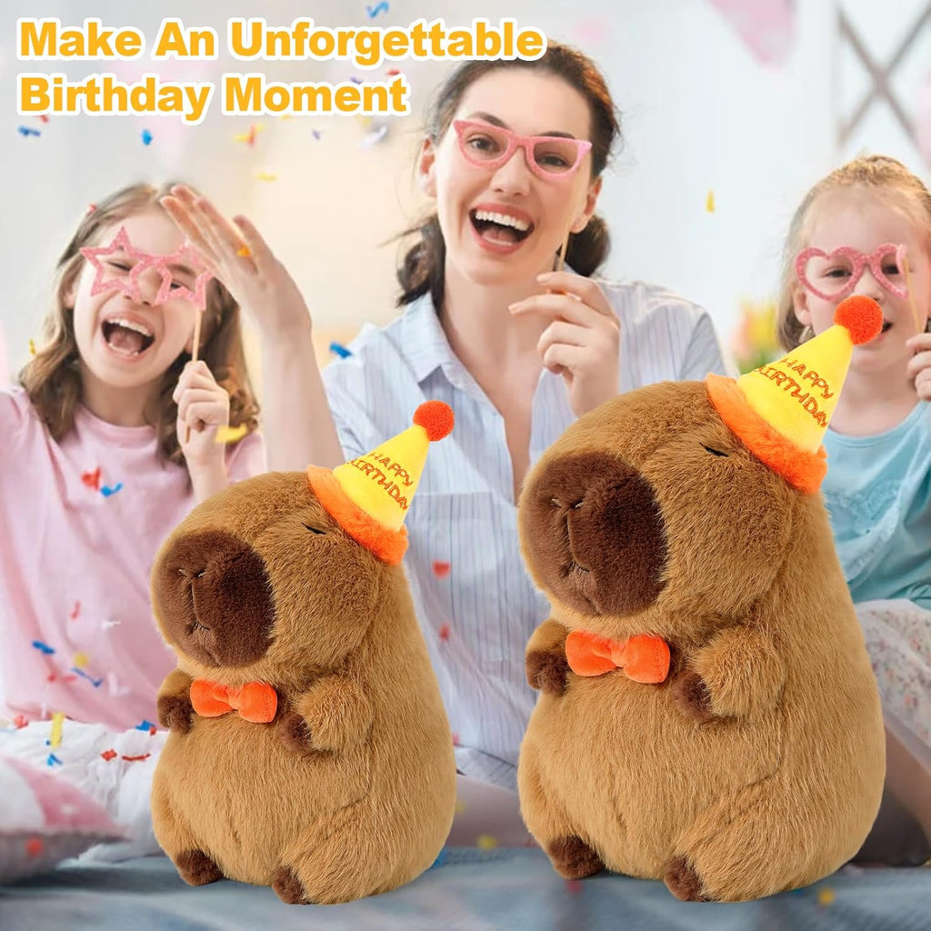 - Peluche Capybara Kawaii, Cuscino in Peluche, Giocattolo, Regalo per Bambini Ragazze Di 3+ Anni (Compleanno, 35 Cm)