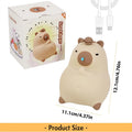 Capybara Night Light, Nursery Lamp, 7-Color RGB & 3-Level Warm Dimmable, Tap Control, 30Min Timer, 100% Safe &Soft Silicone